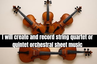 transcribe and record professional string quartet quintet orchestral sheet music