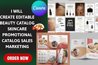 create editable beauty catalog skincare promotional catalog sales marketing