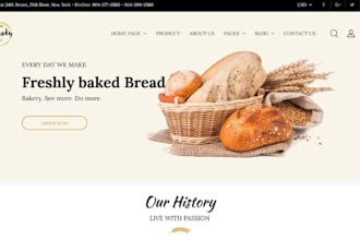 modern bakery website cake and bakery store  pastries store restaurant website