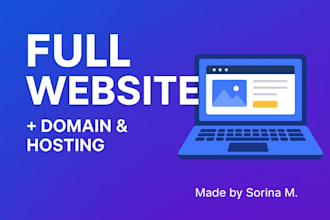 build your complete website,domain registration, hosting setup,design,hosting