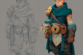 create unique and professional 2d game character designing