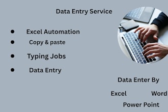 do data entry, typing, excel, and data collection