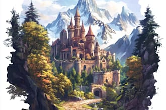 make a fantasy game logo and branding