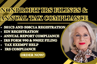file your irs form 990, 1023, or tax exempt reinstatement for your nonprofit