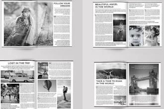 design a professional visually captivating book layout, cover and interior pages