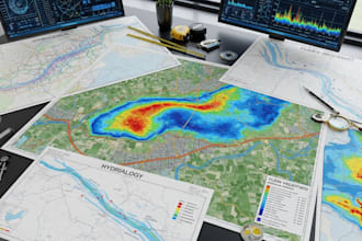 gis analysis, topography, flood modeling, hydrology, hydraulics mapping contour