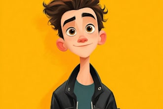 design cute disney cartoon portrait