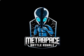 make minimal logo for a meta verse style fighting game