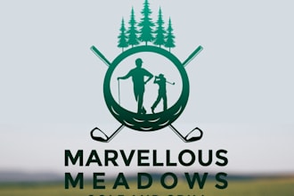 make an unique festival, sport, golf logo