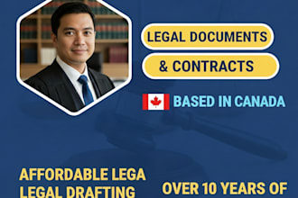 be your expert lawyer and paralegal for legal drafting