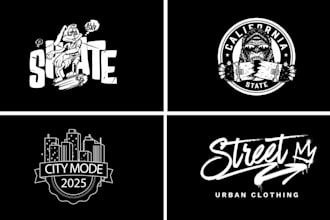 do luxury  urban streetwear clothing brand logo design