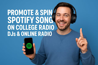 promote and spin spotify song on college radio djs online radio