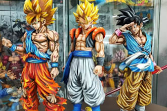 3d model print and hand paint custom characters anime busts masks and miniatures