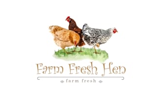 design home estate hen logo label design