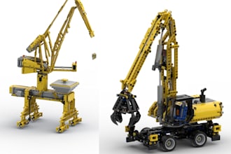 design custom lego technic moc digital model with PDF instructions and XML part