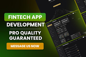 be your fintech developer for building saas fintech apps and payment platforms