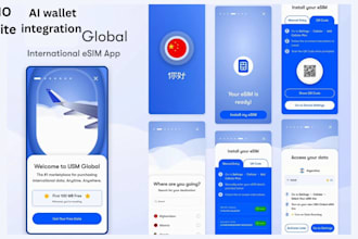 develop prepaid esim app and global esim data website, softphone voip app