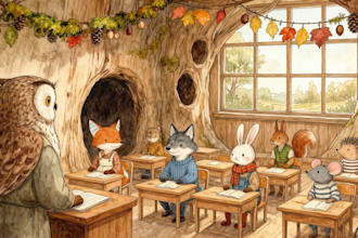 illustrate children fantasy story book illustration with ai