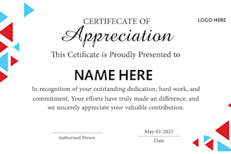 design a professional certificate for your organization