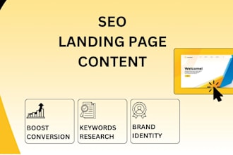 write SEO optimized landing page content for your website