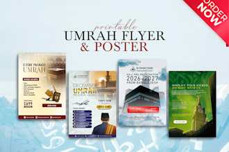 design an eye catching umrah flyer and islamic posters