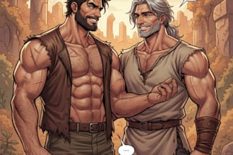 custom gay nsfw comics muscle yaoi hairy daddy and bara art muscle bound bara
