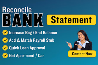 reconcile bank statement PDF to editable format