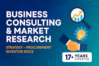 provide strategic business consulting, market research, and procurement support