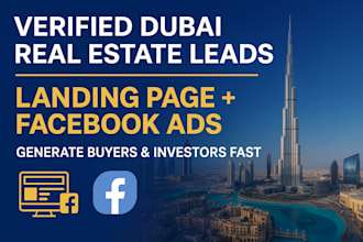 real estate landing page, facebook ads, instagram ads, dubai real estate leads