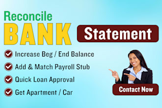 reconcile bank statement PDF to editable format