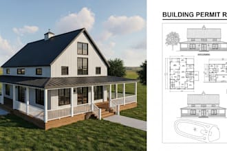design barndominium and pole barn house plans ready for building permits