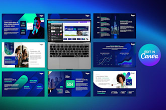 design premium quality editable canva pitch deck