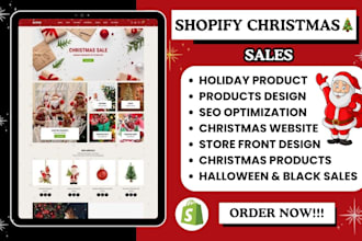 build or design christmas shopify store design shopify dropshipping store