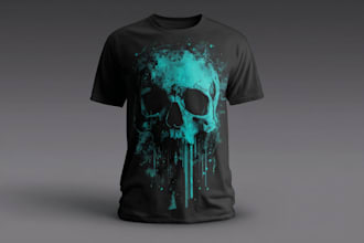 create a custom illustrated t shirt design for you