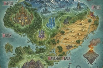 create custom vector map illustration road city map fantasy rpg board game map
