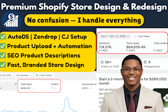 design shopify dropshipping website, redesign shopify store, lovable shopify