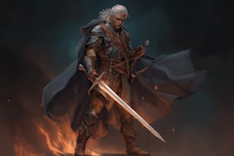 draw concept art of knights, medieval, dark fantasy warriors character