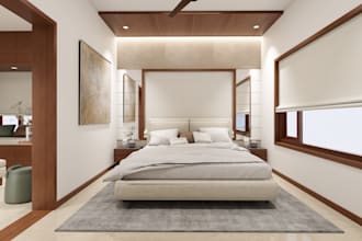 do architectural interior design with realistic 3d rendering