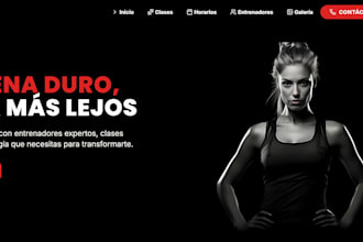 design your professional gym website with SEO