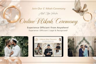 professionally arrange and register your online nikah ceremony