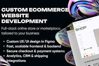 design modern ecommerce store custom online shop website marketplace platform