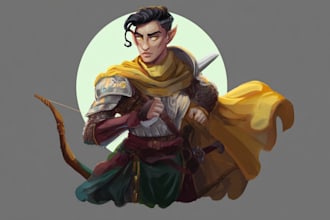 design a dnd character sheet portrait for your rpg