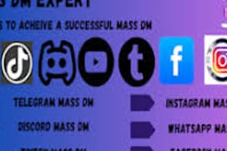 develop mass dm service for telegram discord instagram mass dm