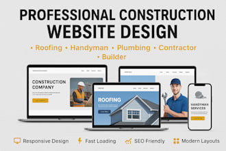 build construction website handyman roofing plumbing construction website