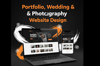 design beautiful photography, portfolio, and wedding website with online booking