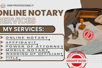 offer online notary services notarize your documents wet stamp signature quickly