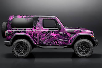 do tesla cybertruck wrap design, truck wrap