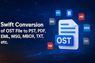 convert ost files to pst, mbox, PDF, msg, eml, CSV, txt, etc
