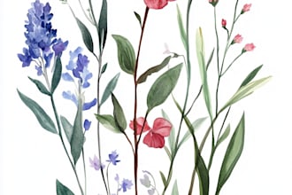 draw vector botanical illustrations of plants, fruits