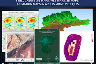 create gis maps, web maps, 3d maps in arcgis, qgis, arcgis pro